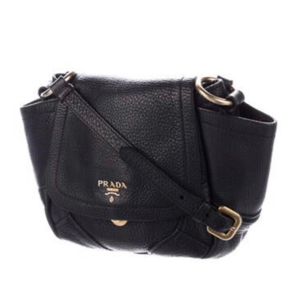 💯 Prada Black Leather Handbag - Picture 1 of 16